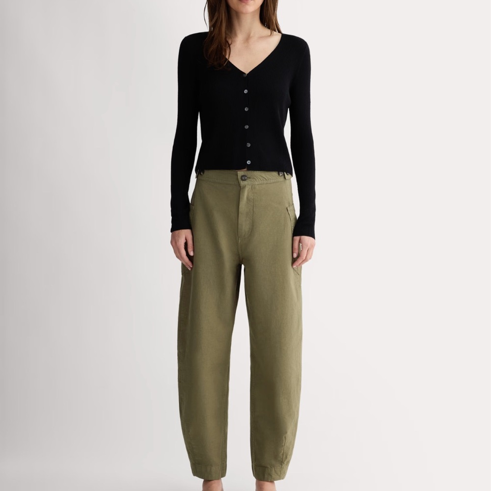 Everlane The Fatigue Barrel Pant in Bay Leaf sz 6